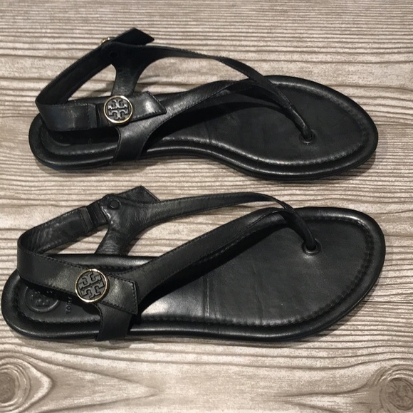 Tory Burch Black Mini Travel Sandals 9 1/2 - Picture 6 of 13